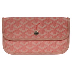 Goyard Pink Wallet Pouch Phone Case Travel Holder Sac File Card Snap Button