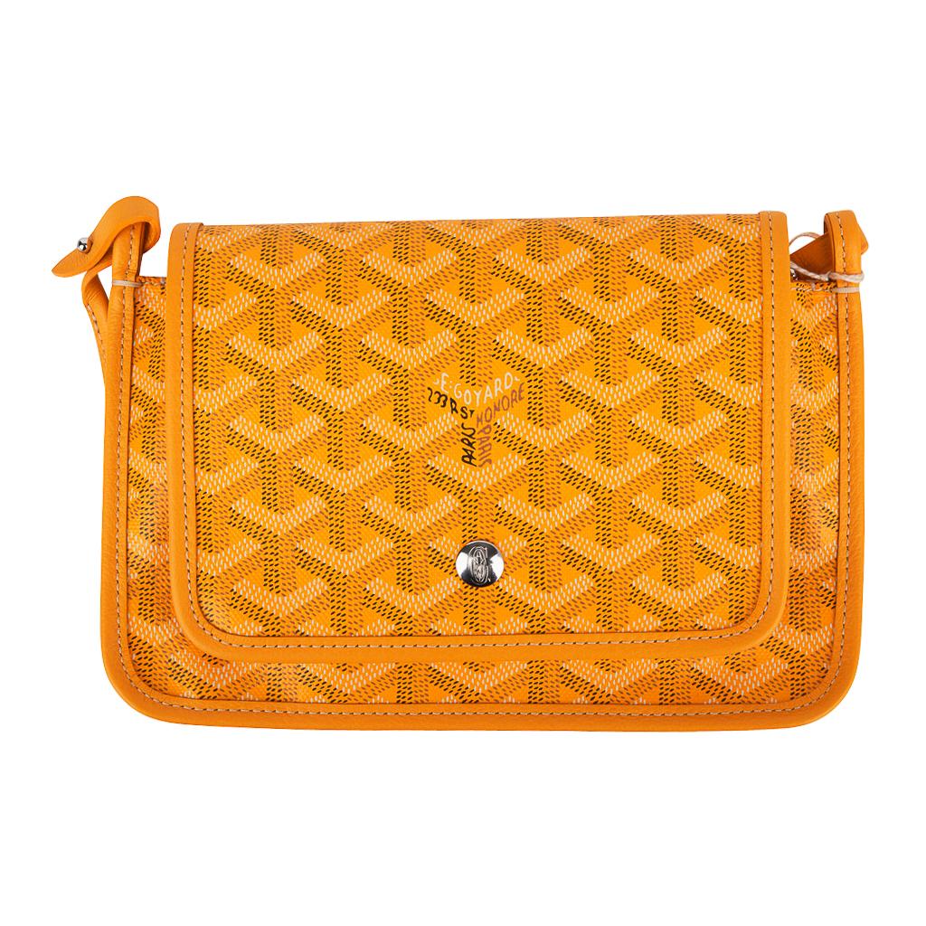 Goyard Plumet Bag Clutch Crossbody Wallet Yellow Coated Canvas New In New Condition In Miami, FL