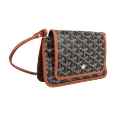 Goyard Plumet Bag Crossbody Wallet Brown / Black Coated Canvas New