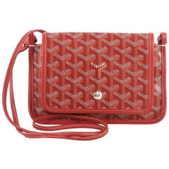 Goyard Red Goyardine Canvas Leather Croisiere 35cm Duffle Bag For Sale at  1stDibs