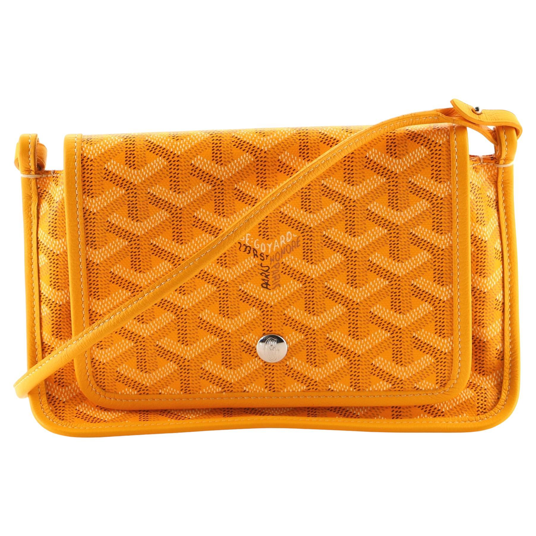 Goyard Orange Leather Plumet Wallet