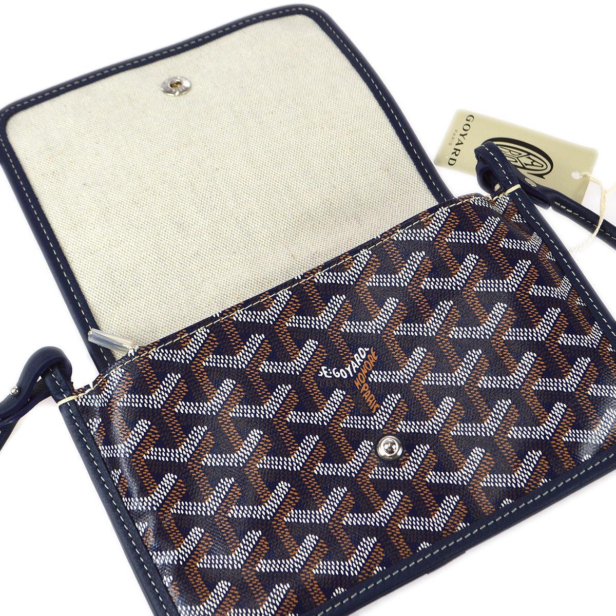 Women's Goyard Plumet Shoulder Bag Pochette Wallet in Navy 68616