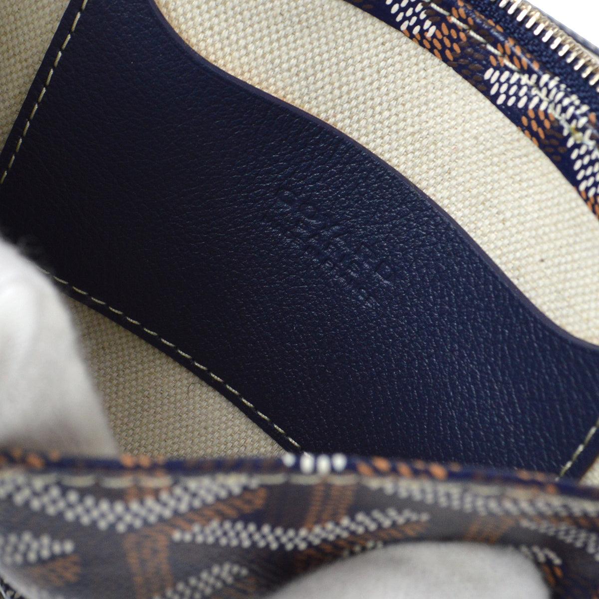 Goyard Plumet Shoulder Bag Pochette Wallet in Navy 68616 2