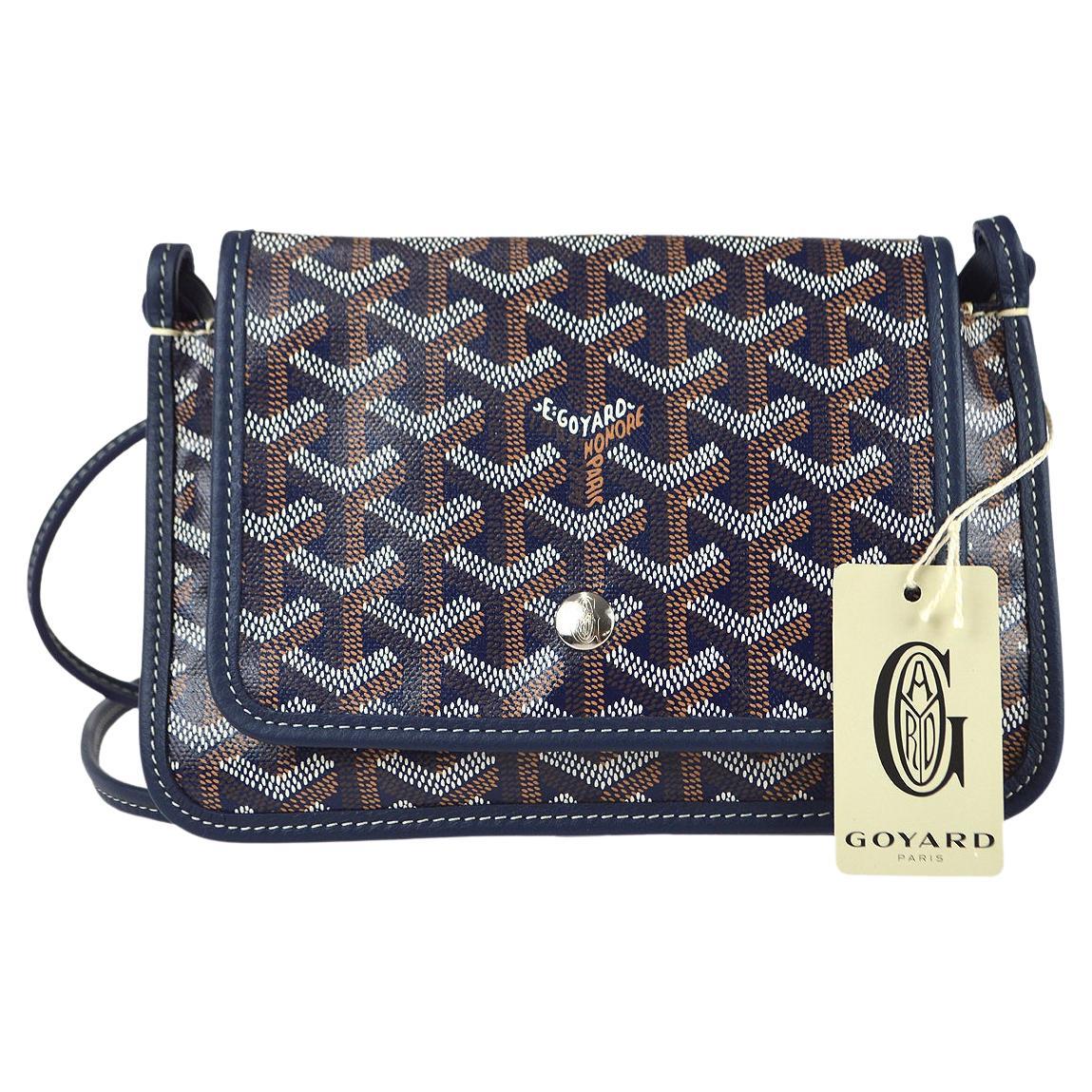 Goyard Plumet Bag Clutch Crossbody Wallet Brown / Black Coated Canvas –  Mightychic