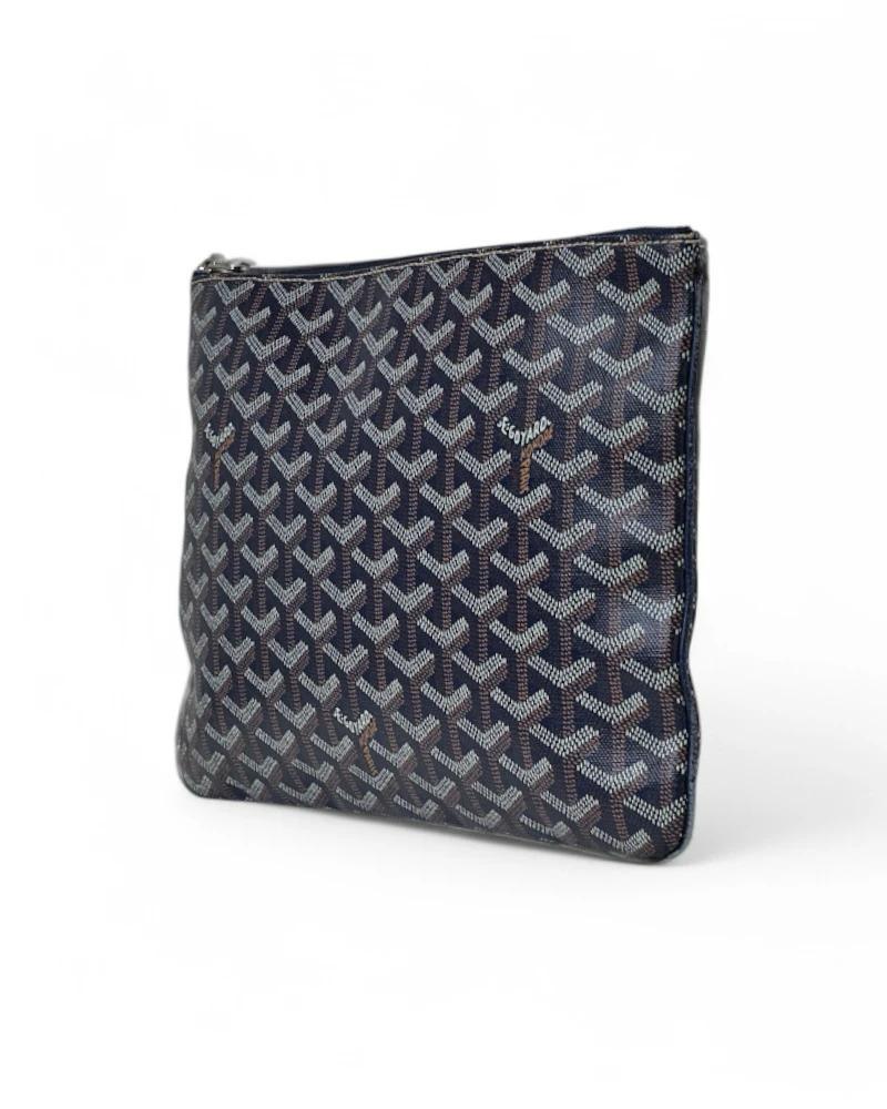 Goyard Pochette Senat MM Bleu marine en vente 1