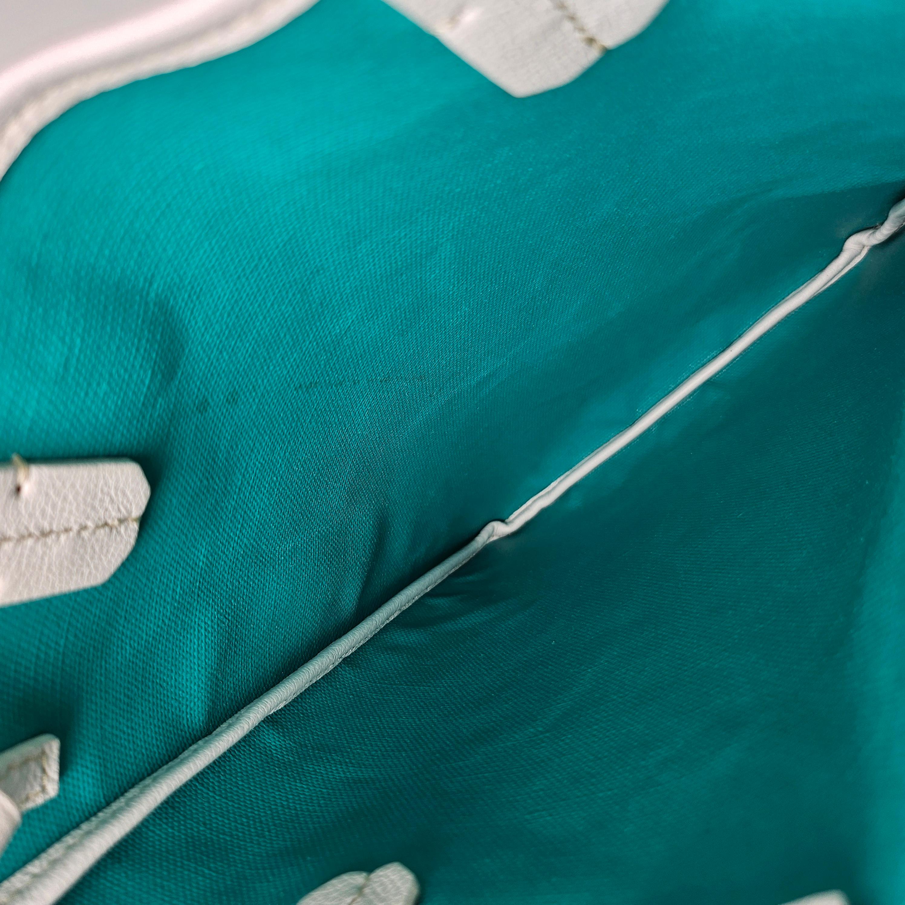 Goyard Poitiers Fourre-tout Claire Voie blanc bleu enduite mini Excellent état - En vente à Denver, CO