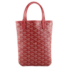 Vintage Authentic Goyard Red Goyardine Croisiere 35 France w Dust Bag LARGE  at 1stDibs