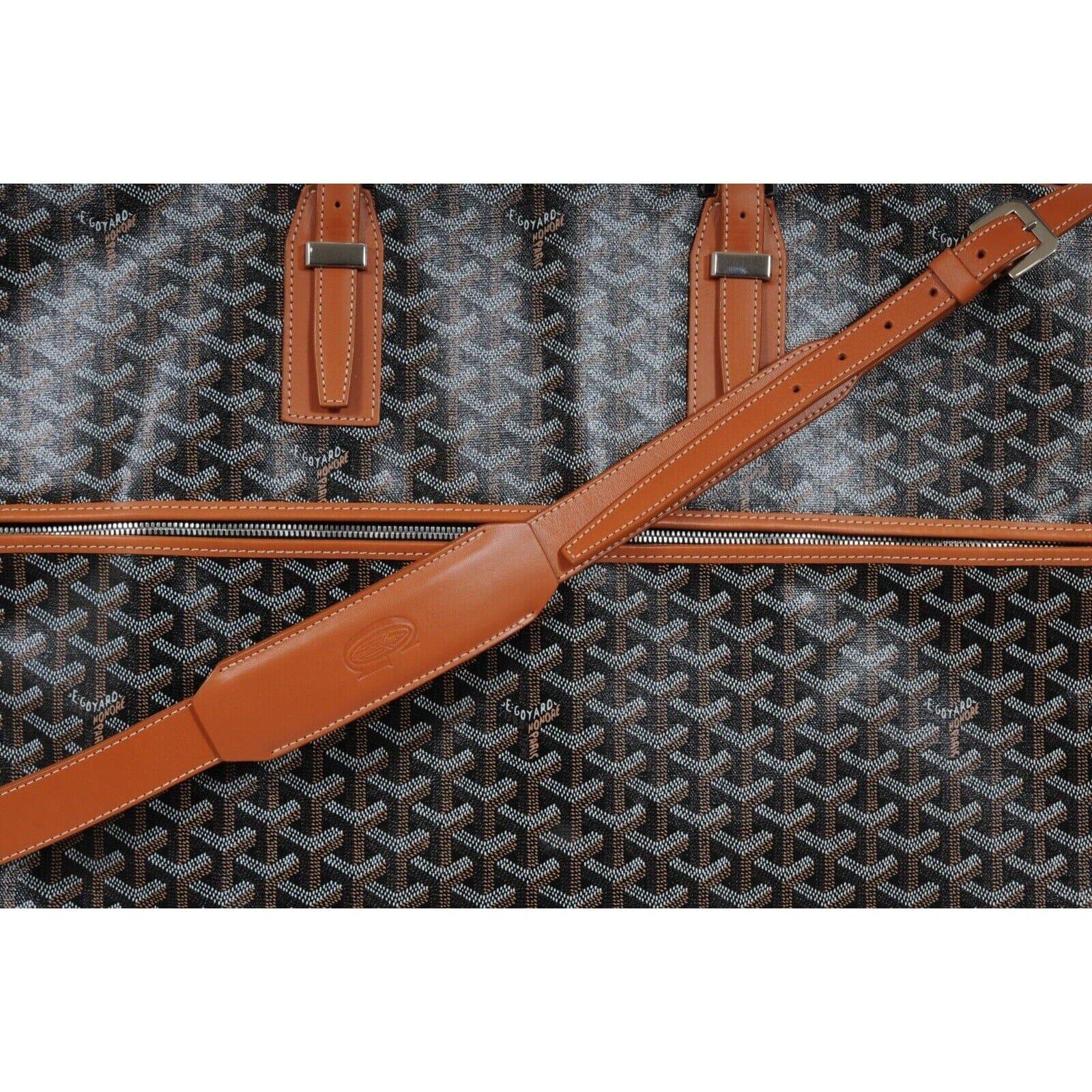Goyard Porte Habit Garment Bag Negro Marrón Piel Travel Carry On Crossbody en venta 5