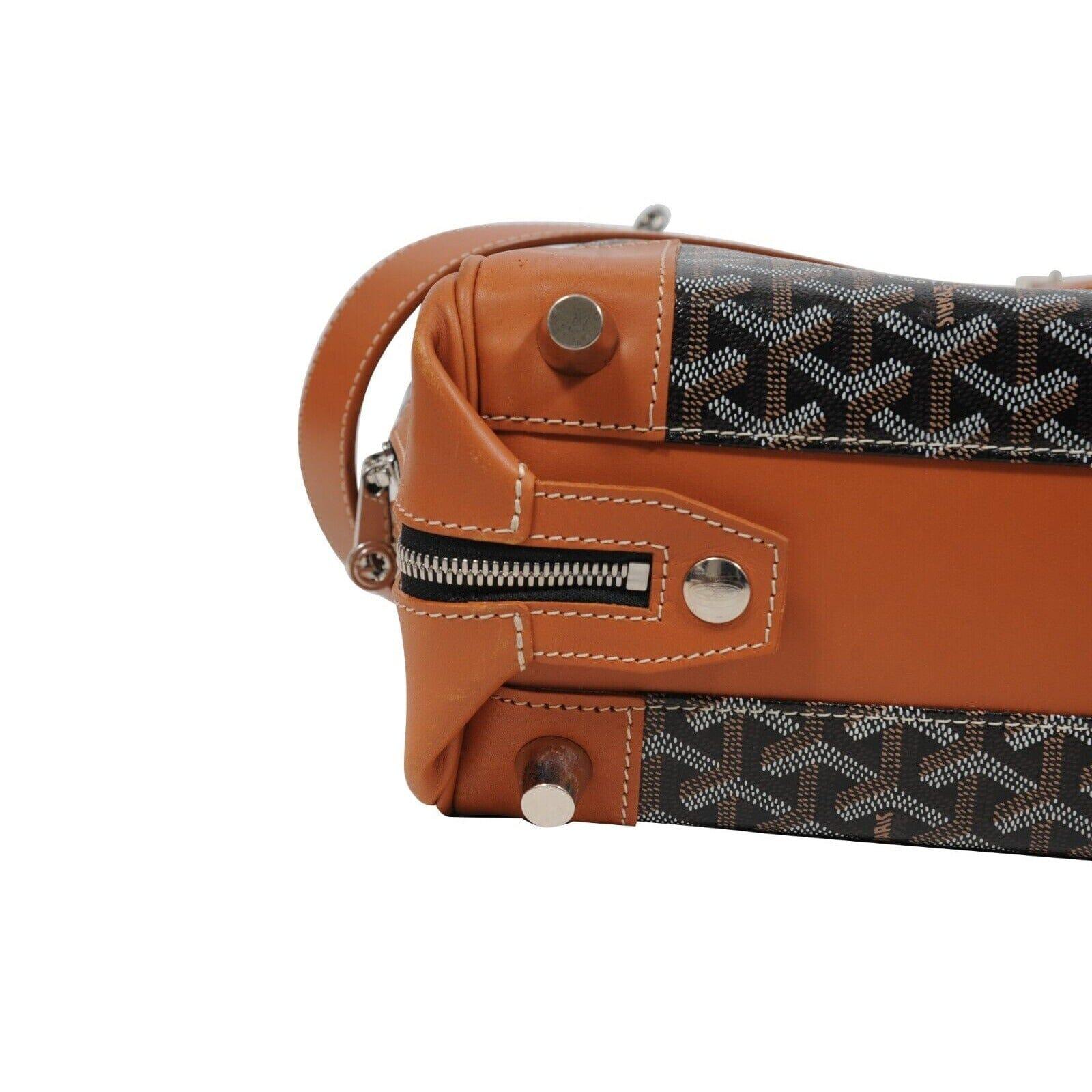 Goyard Porte Habit Garment Bag Negro Marrón Piel Travel Carry On Crossbody en venta 6