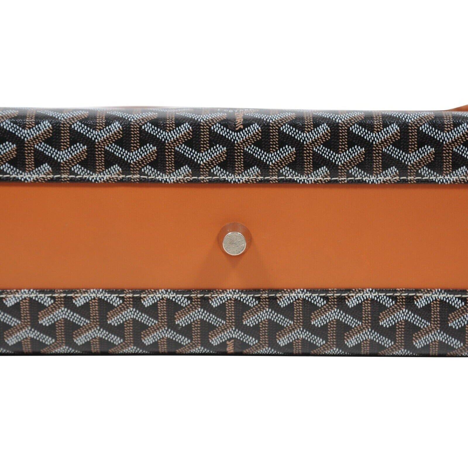 Goyard Porte Habit Garment Bag Negro Marrón Piel Travel Carry On Crossbody Gris en venta