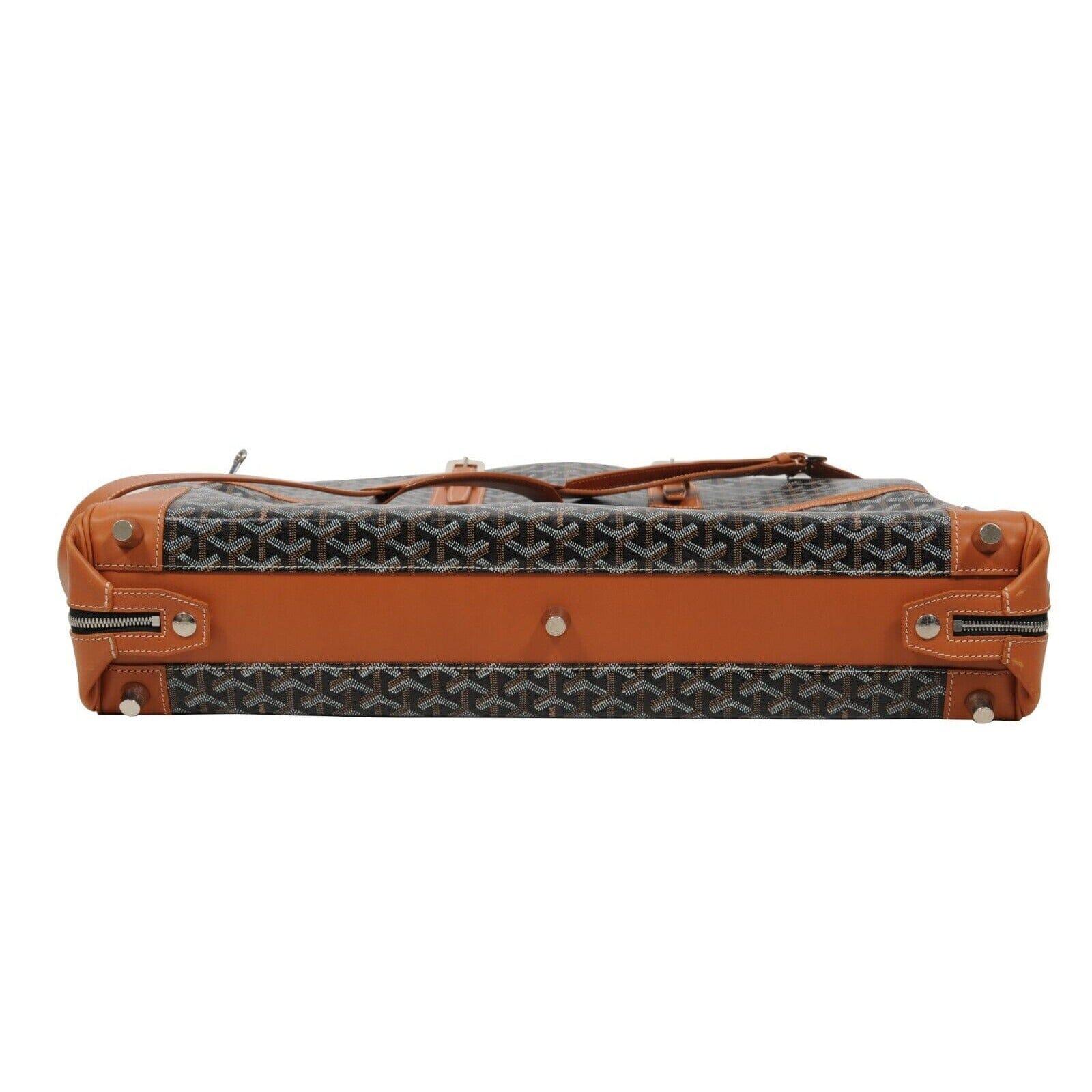 Femenino o masculino Goyard Porte Habit Garment Bag Negro Marrón Piel Travel Carry On Crossbody en venta