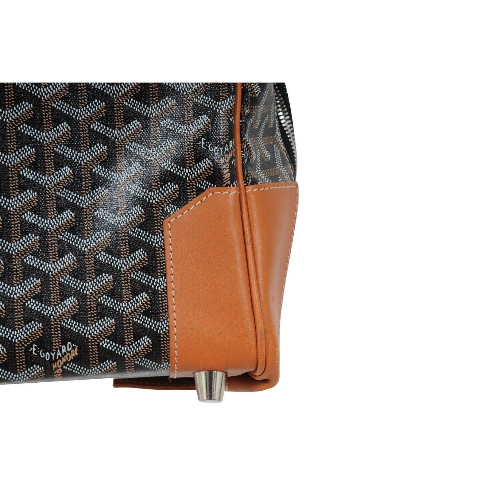 Goyard Porte Habit Garment Bag Negro Marrón Piel Travel Carry On Crossbody en venta 1