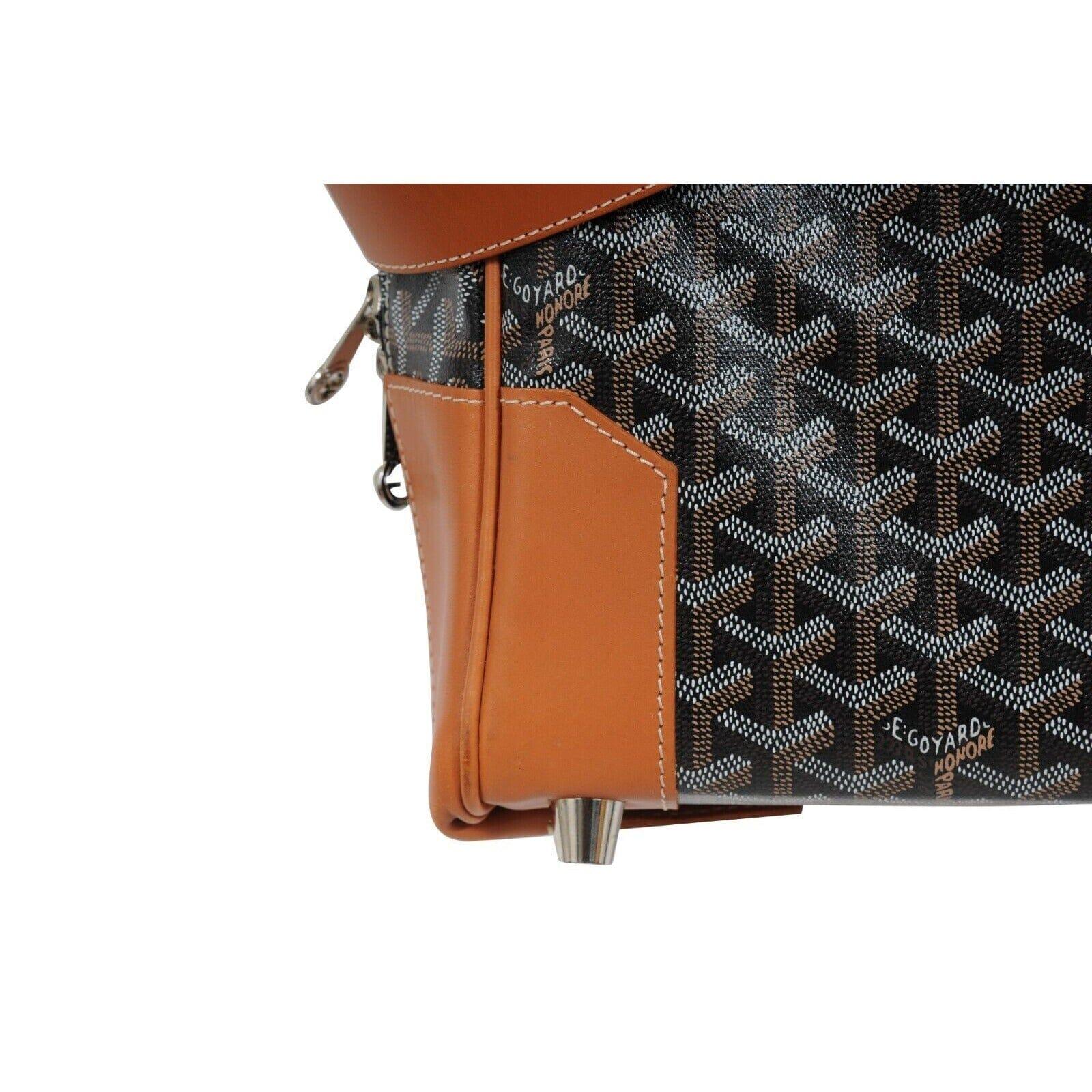 Goyard Porte Habit Garment Bag Negro Marrón Piel Travel Carry On Crossbody en venta 2