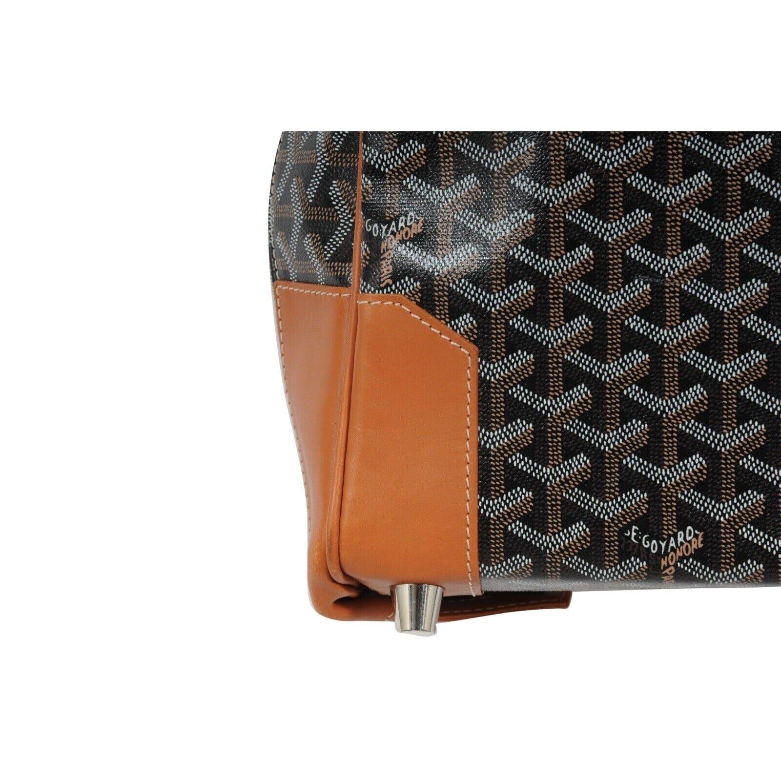 Goyard Porte Habit Garment Bag Negro Marrón Piel Travel Carry On Crossbody en venta 3