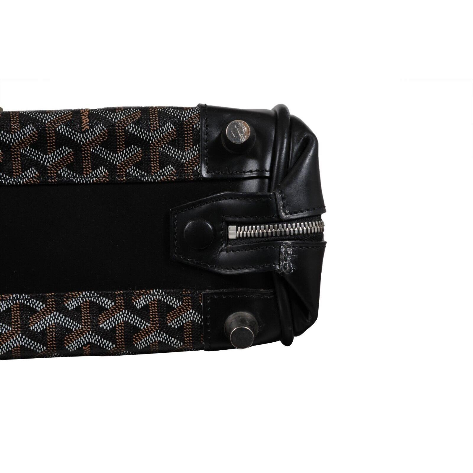 Goyard Porte Habit Garment Bag Borsa da viaggio in pelle nera Duffle Carry On Crossbody 6