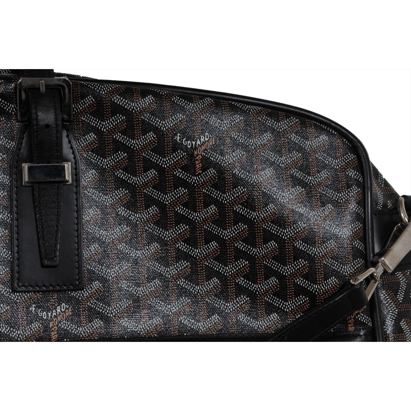 da uomo o donna Goyard Porte Habit Garment Bag Borsa da viaggio in pelle nera Duffle Carry On Crossbody