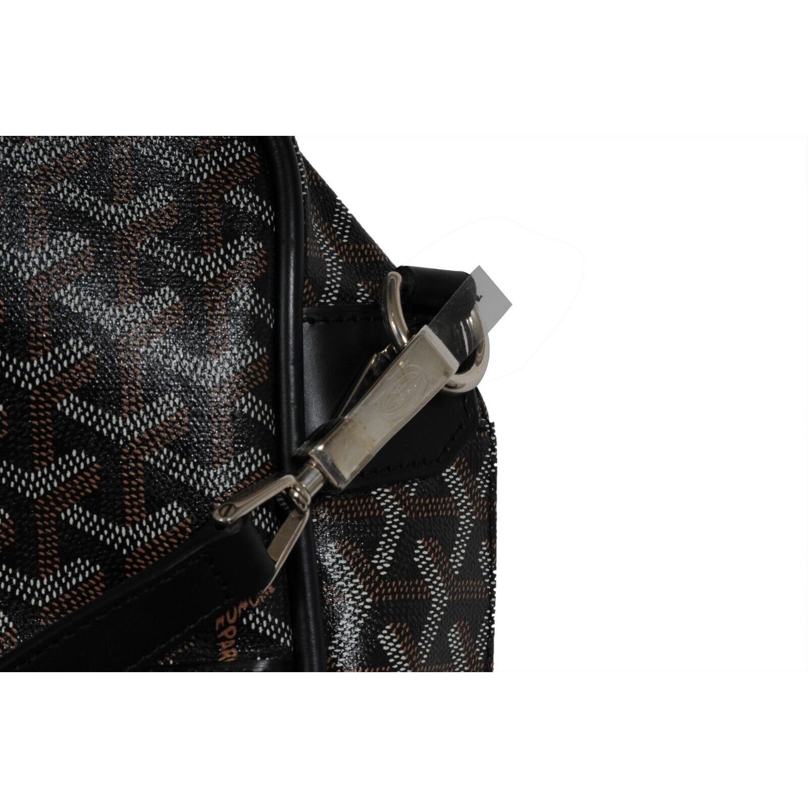 Goyard Porte Habit Garment Bag Borsa da viaggio in pelle nera Duffle Carry On Crossbody 1