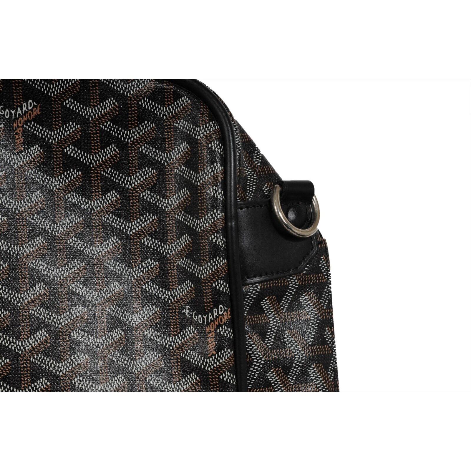 Goyard Porte Habit Garment Bag Borsa da viaggio in pelle nera Duffle Carry On Crossbody 3