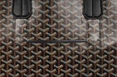 Goyard Porte Habits Savile Row Garment Bag Travel Duffle Black Leather Carry On