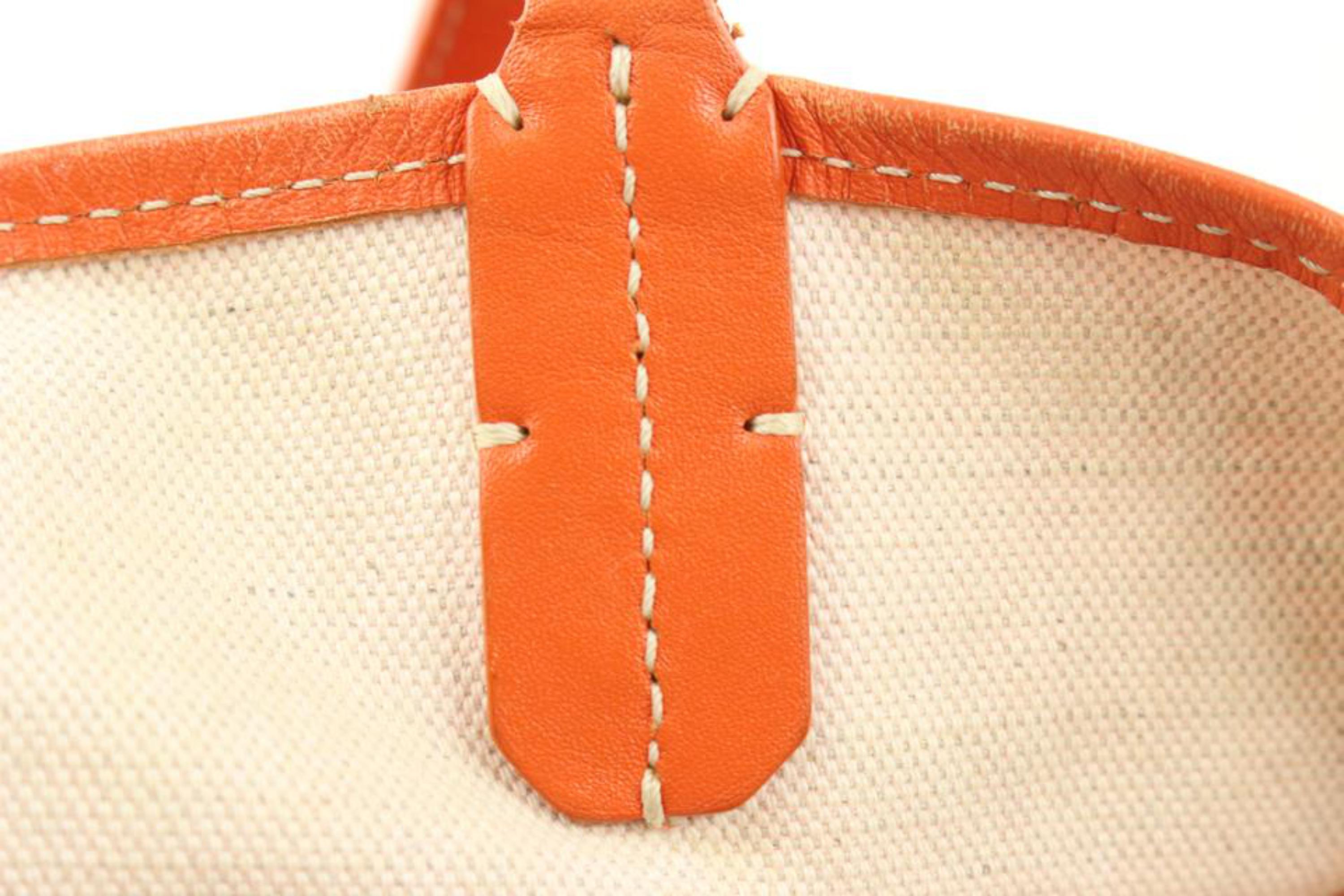 Goyard Rare Orange Chevron St Louis PM Tote with Pouch 118gy30 In Good Condition In Dix hills, NY