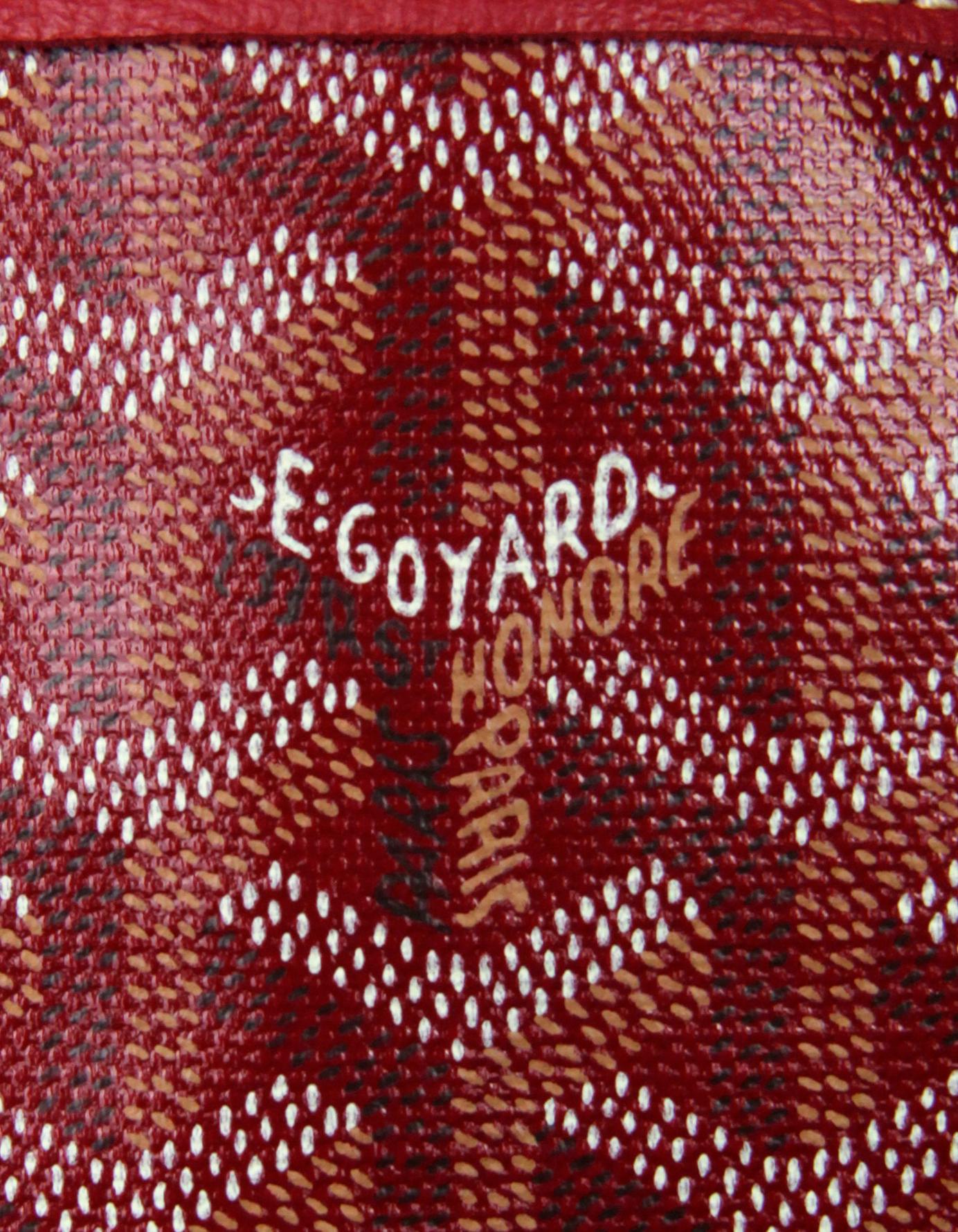 Brown Goyard Red Canvas Goyardine Saint Louis PM Tote Bag w/ Insert