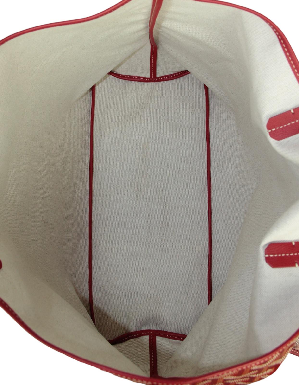 Goyard Red Canvas Goyardine Saint Louis PM Tote Bag w/ Insert 1