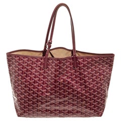 Goyard Red Canvas Leather St. Louis PM Tote Bag