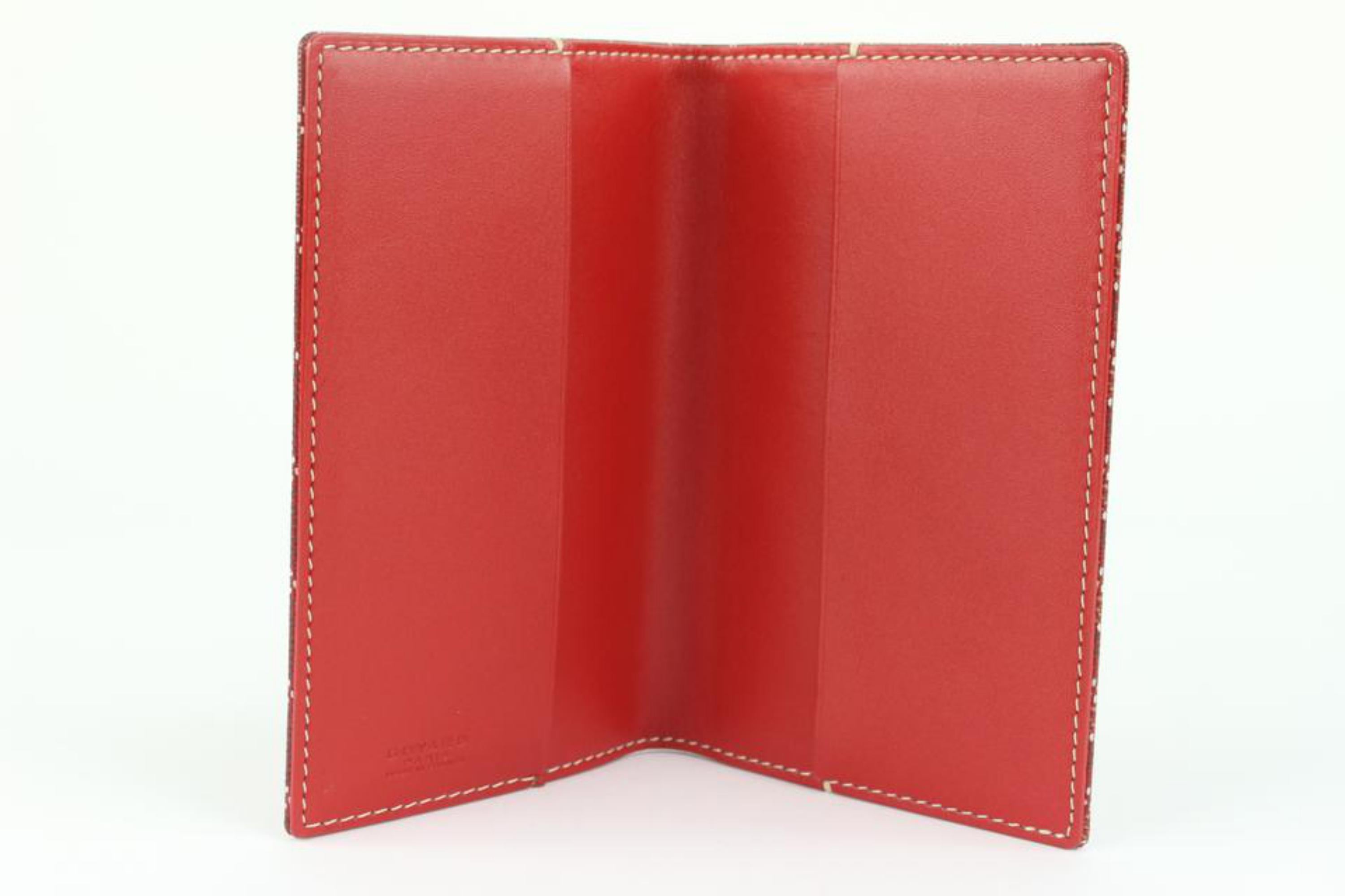 Goyard Red Chevron Goyard Grenelle Passport Cover Wallet 129gy16 3