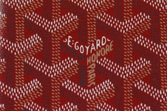 Goyard Red Chevron Goyard Grenelle Passport Cover Wallet 129gy16