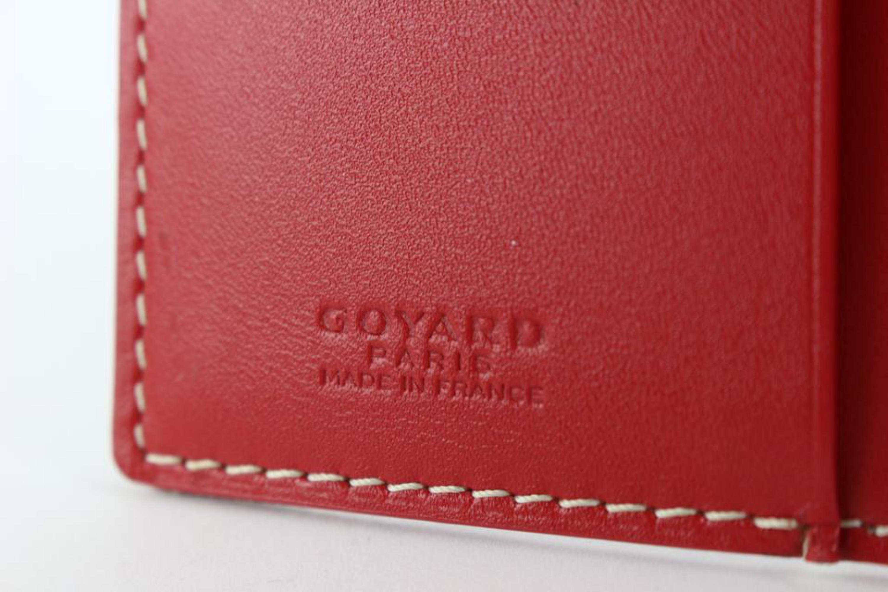 Goyard Red Chevron Goyard Grenelle Passport Cover Wallet 129gy16 1