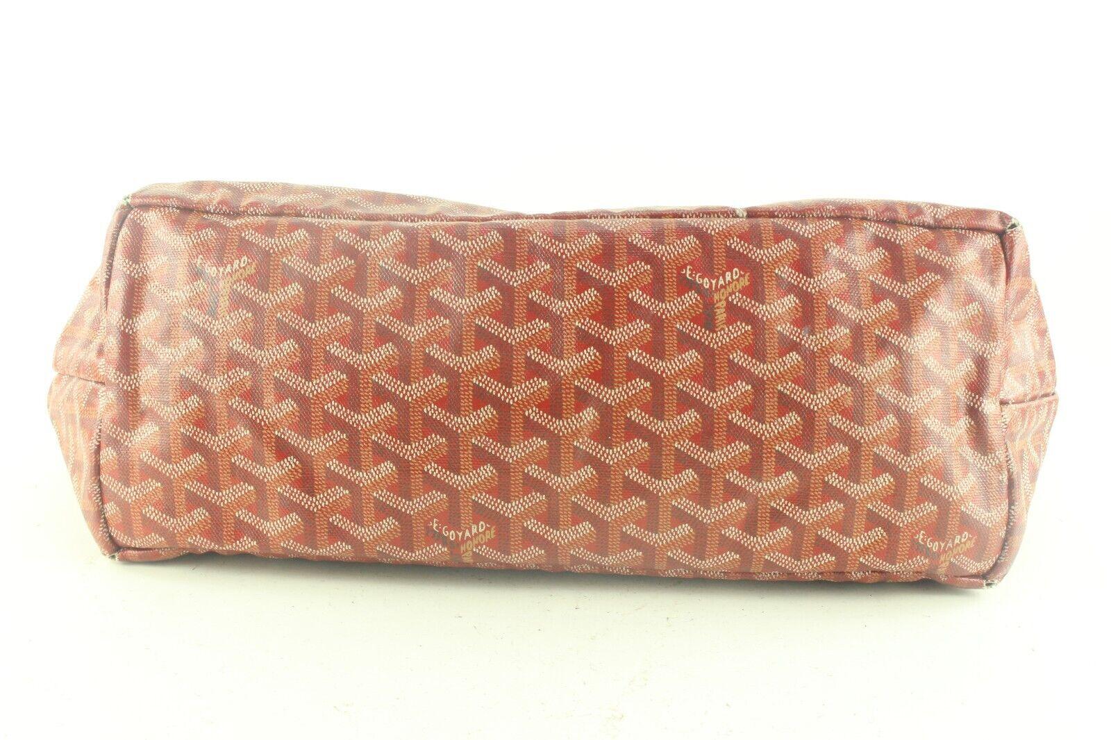 Goyard Red Chevron Monogram St Louis PM with Pouch 2GY829K For Sale 6