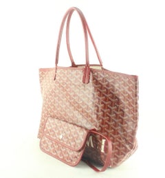 Goyard Red Chevron Monogram St Louis PM with Pouch 2GY829K