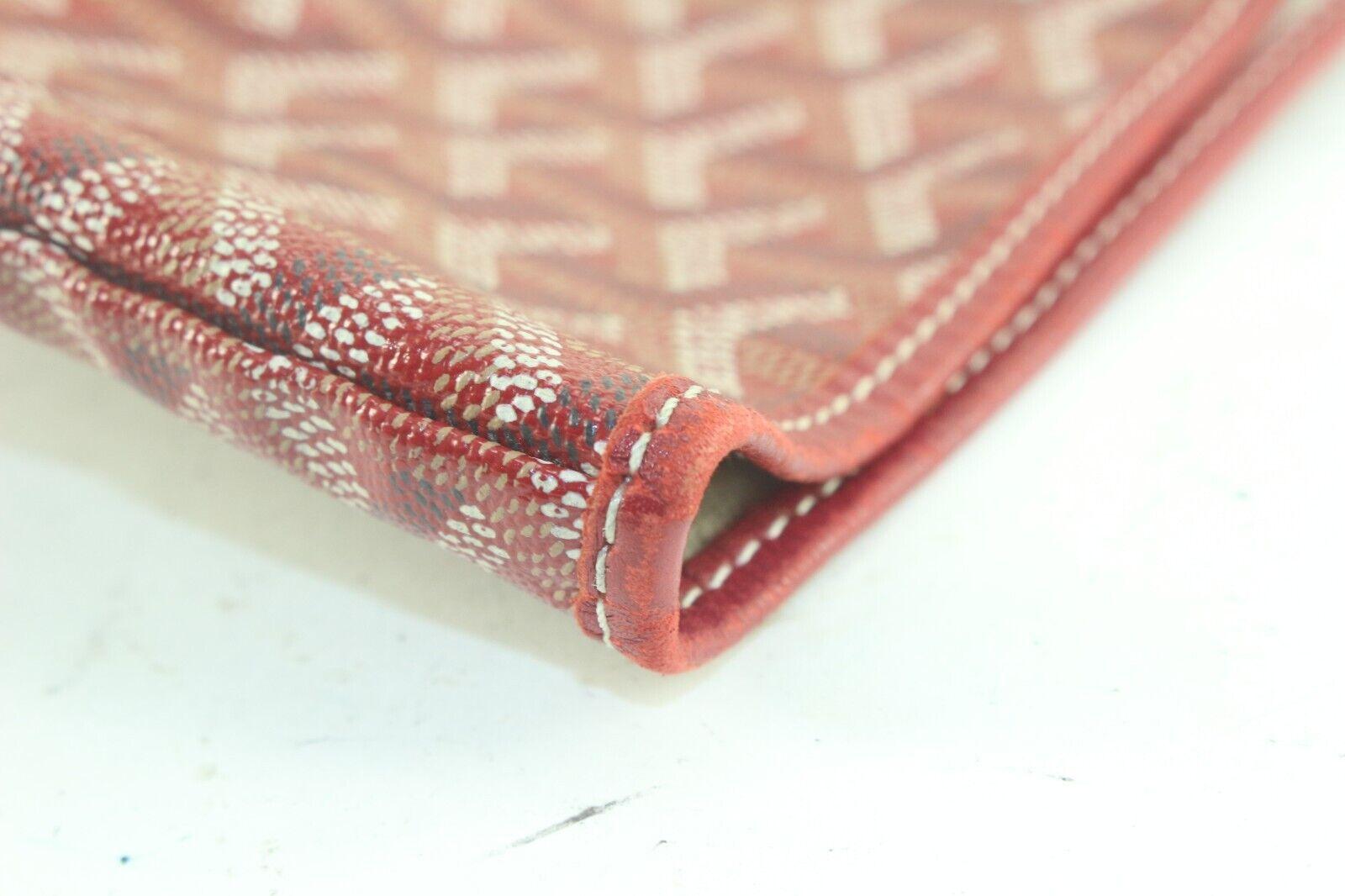 Goyard Red Chevron Monogram St Louis PM with Pouch 2GY829K For Sale 1