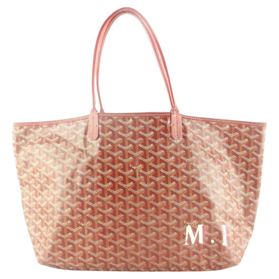 Goyard Red Chevron Monogram St Louis PM with Pouch 2GY829K For Sale