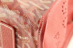 Goyard Red Chevron Sac Hardy Pet Carrier With Pouch 2GY0301