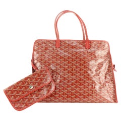 Goyard Red Chevron Sac Hardy Pet Carrier With Pouch 2GY0301