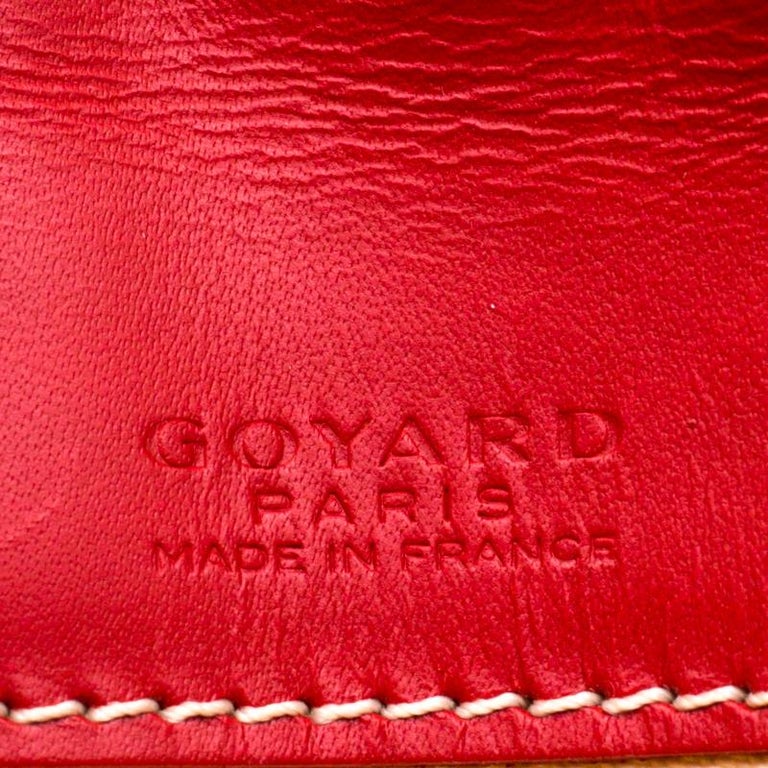 GOYARD Briefcase Business Bag Handbag Red Coated Canvas Leather