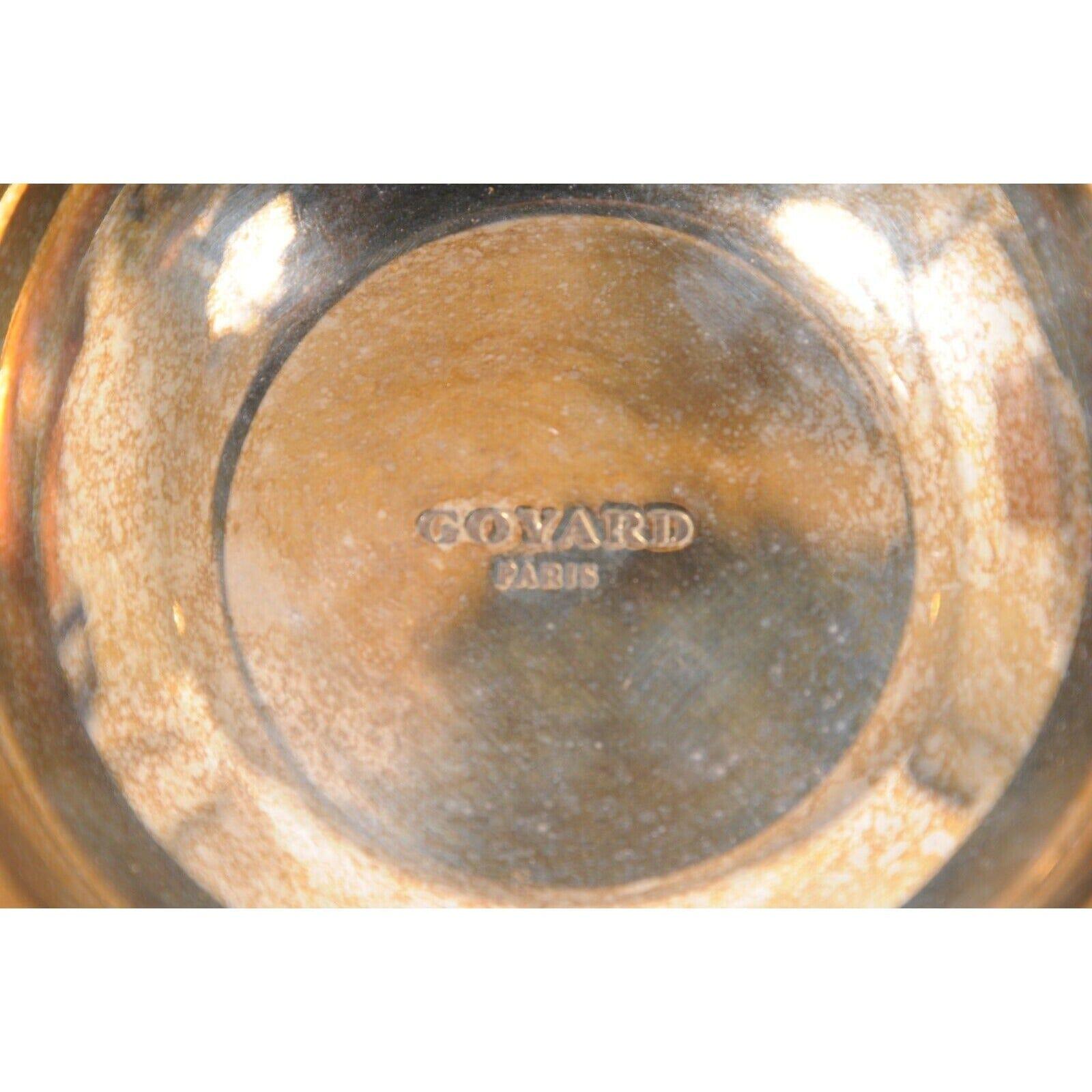 Goyard Red Edmond Double Dog Cat Bowl Hard Sided Trunk Discontinued Palladium For Sale 3