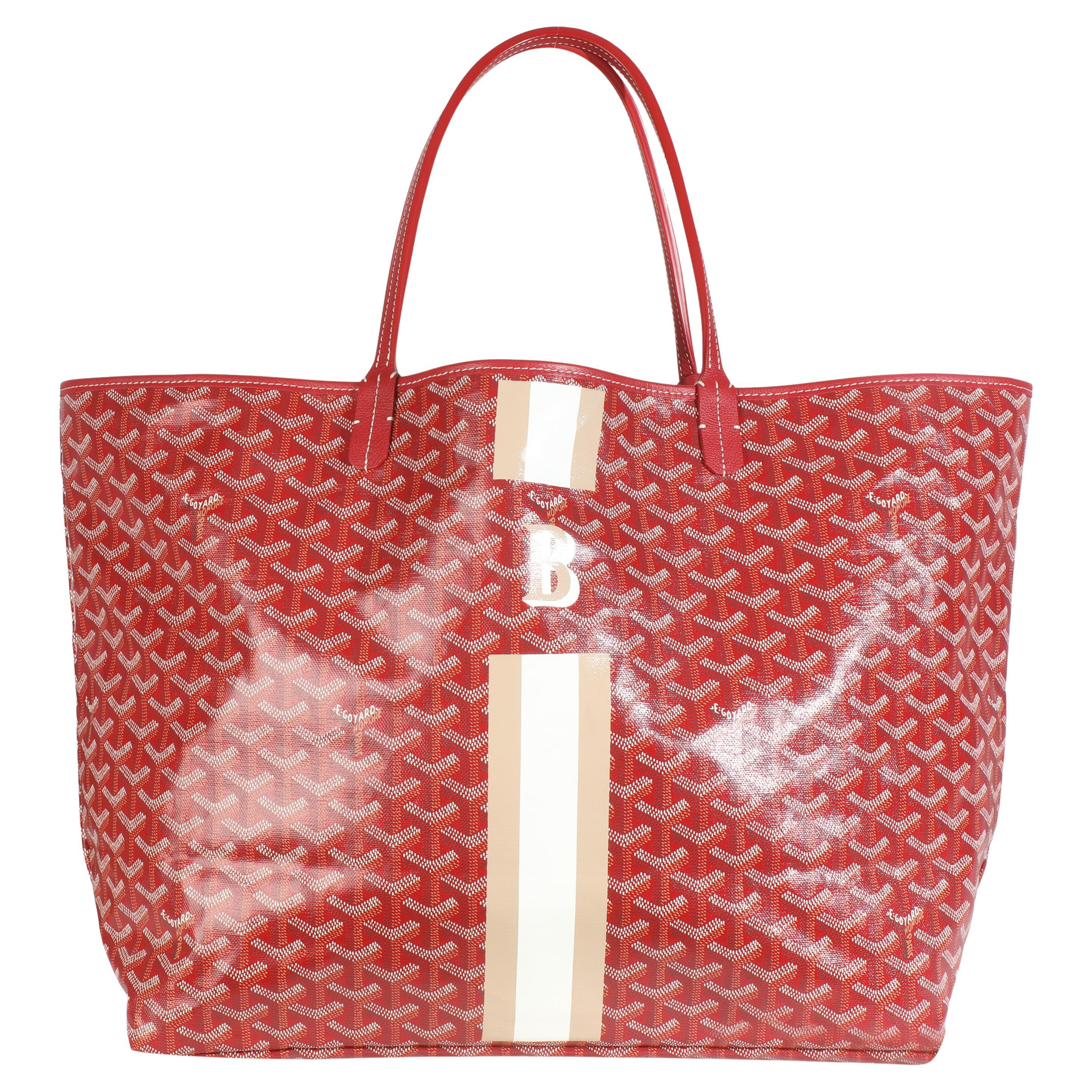 Goyard Red Goyardine Canvas Saint Louis GM For Sale