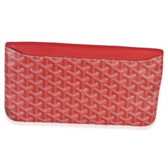 Goyard Red Goyardine Canvas Sainte Marie Clutch