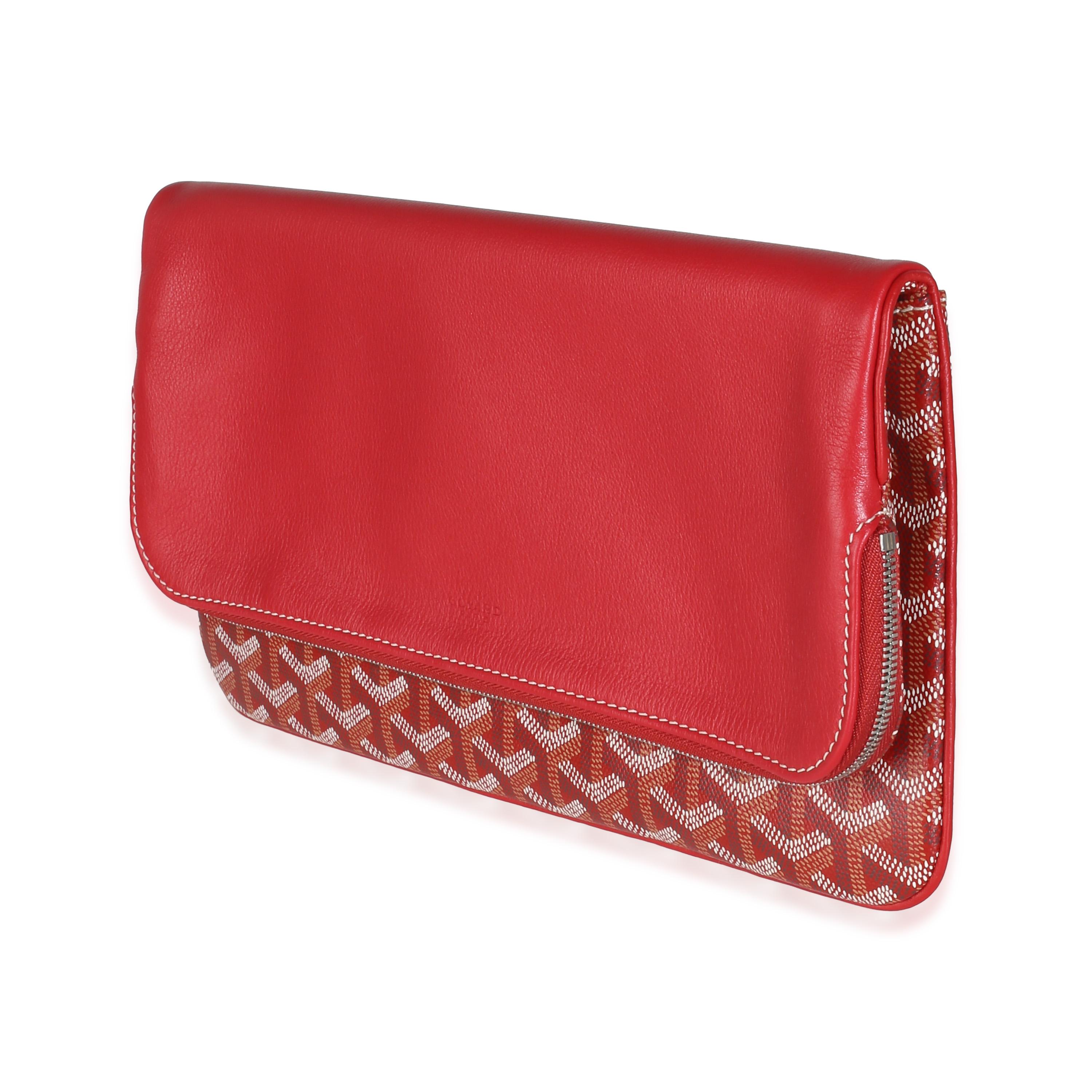 Women's or Men's Goyard Red Goyardine Canvas Sainte Marie Clutch For Sale