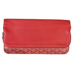 Goyard Red Goyardine Canvas Sainte Marie Clutch