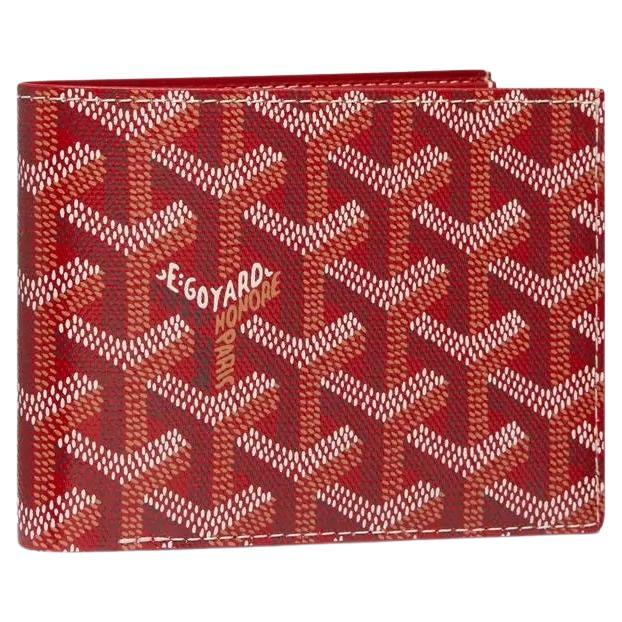 2010 Goyard Red Chevron Coated Canvas Opera Wallet at 1stDibs leather