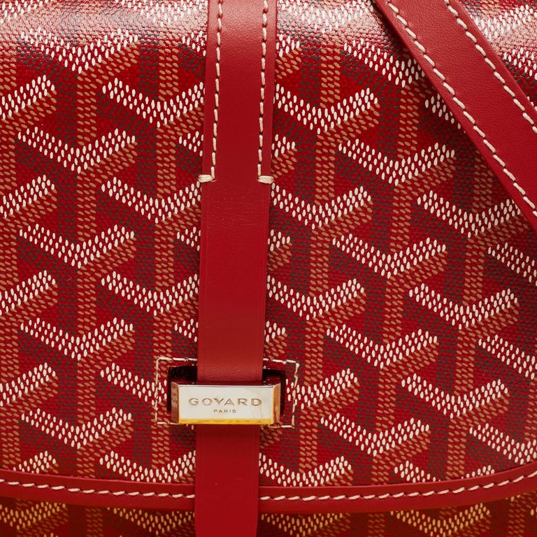 Goyard Red Goyardine Coated Canvas and Leather Belvedere II PM Bag