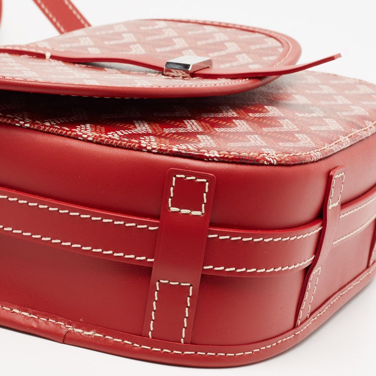 Goyard, Bags, Goyard Belvedere Ii Messenger Bag Coated Canvas Pm Red