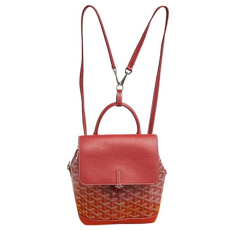 GOYARD Goyardine Calfskin Mini Alpin Backpack Red 447547