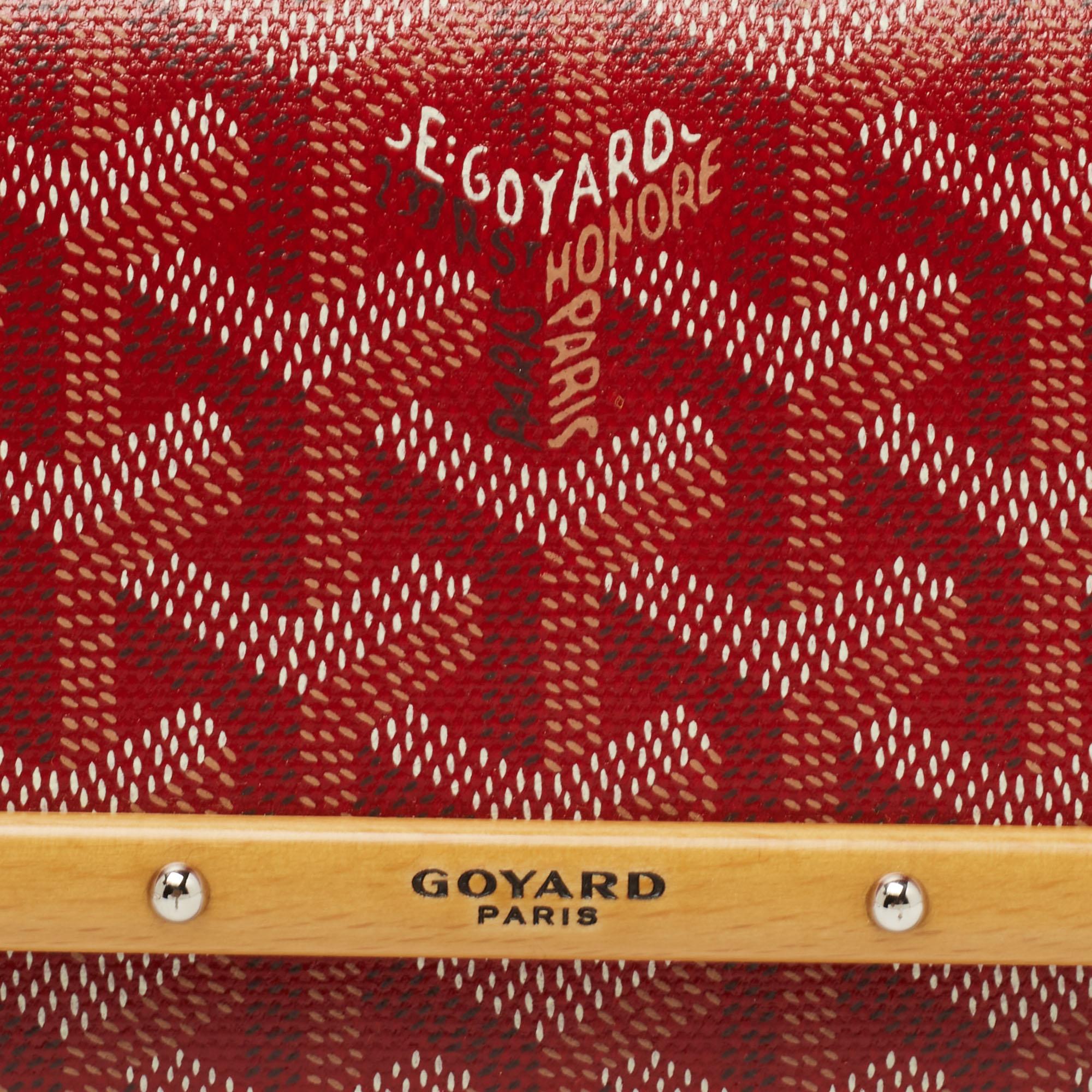 Goyard Red Goyardine Coated Canvas and Leather Mini Monte Carlo Phone Case 8