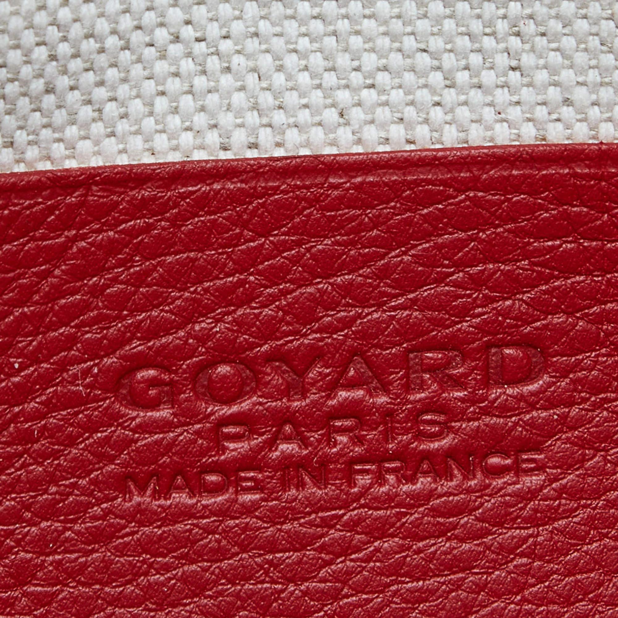 Goyard Red Goyardine Coated Canvas and Leather Plumet Crossbody Bag 2