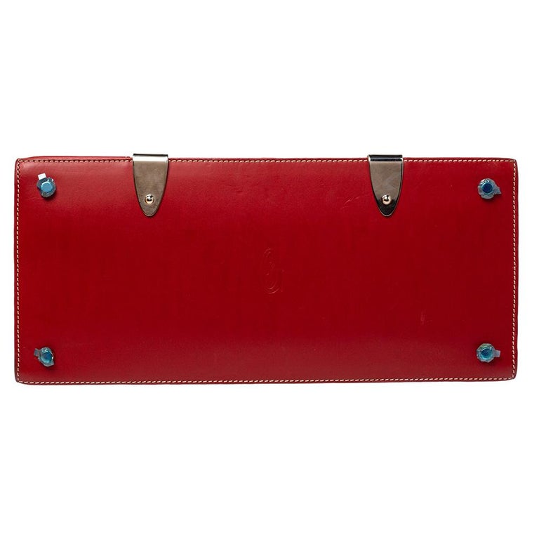 Goyard Red Goyardine Coated Canvas and Leather Saigon Top Handle Bag at