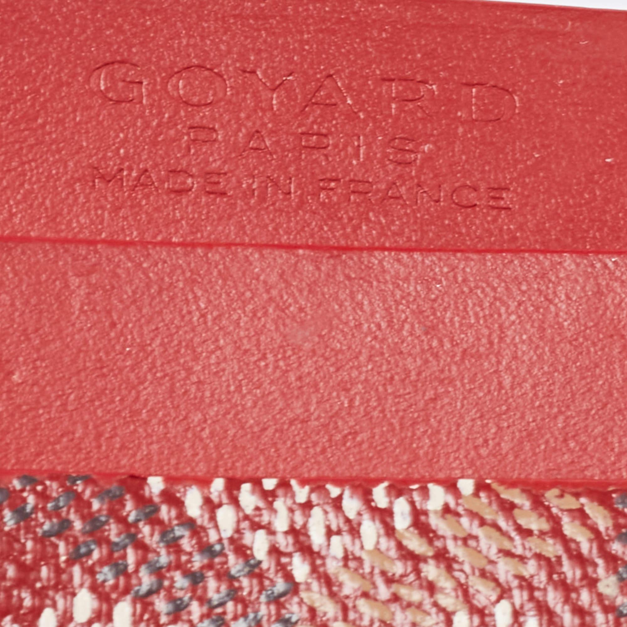 Goyard Red Goyardine Coated Canvas and Leather Saint Sulpice Wallet 3